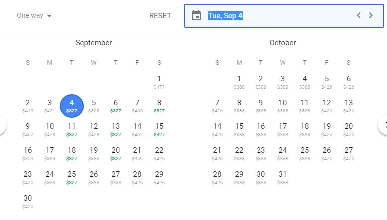 cost calendar
